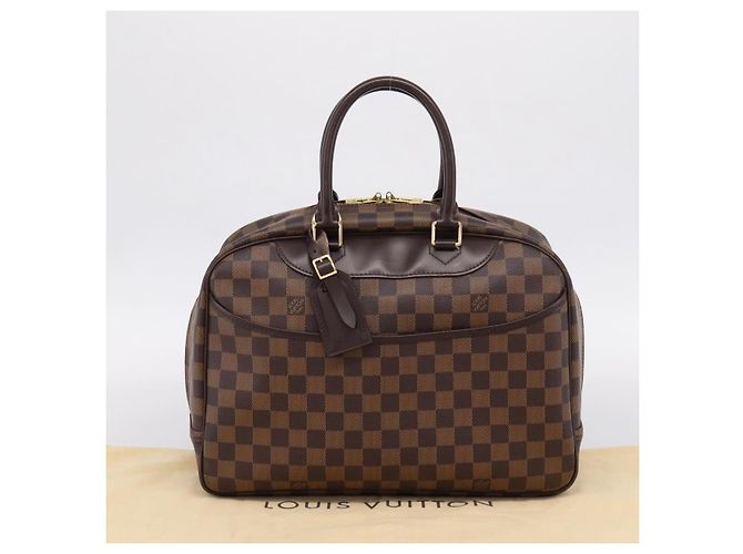 Borsa a mano LOUIS VUITTON Damier Ebene Deauville SPO N47272 LV Auth LN036V - vista 12