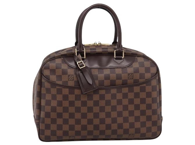 Borsa a mano LOUIS VUITTON Damier Ebene Deauville SPO N47272 LV Auth LN036V - vista 13