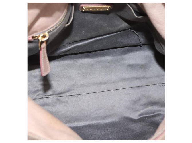 Sac à main Miu Miu Vitellolux en cuir 2way Rose Doré Auth 206666A - vue 11