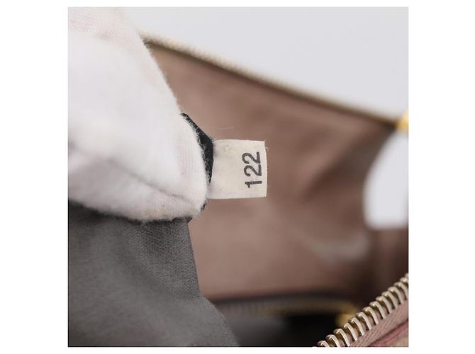 Sac à main Miu Miu Vitellolux en cuir 2way Rose Doré Auth 206666A - vue 12