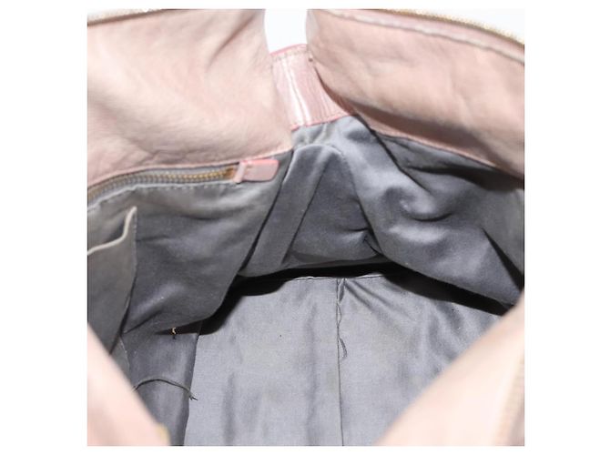 Sac à main Miu Miu Vitellolux en cuir 2way Rose Doré Auth 206666A - vue 23