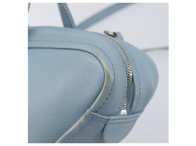 BALENCIAGA Triangle Duffel Bag Leder 2-Wege Hellblau 531048 Auth bs37406 Silber - Ansicht 10