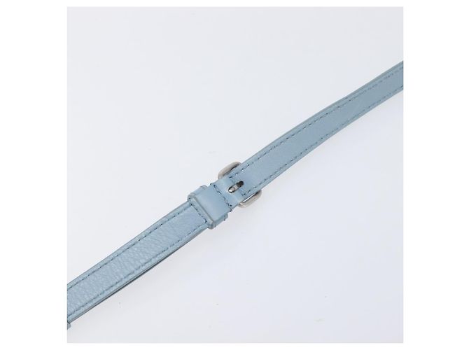 BALENCIAGA Triangle Duffel Bag Leder 2-Wege Hellblau 531048 Auth bs37406 Silber - Ansicht 15