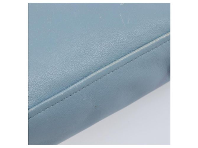 BALENCIAGA Triangle Duffel Bag Leder 2-Wege Hellblau 531048 Auth bs37406 Silber - Ansicht 18
