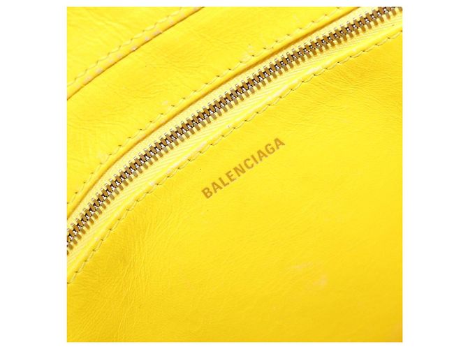 BALENCIAGA Triangle Duffel Bag Leder 2-Wege Hellblau 531048 Auth bs37406 Silber - Ansicht 24