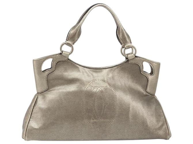 Cartier Marcello Handtasche Leder Gold authentisch 206884A Golden - Ansicht 13