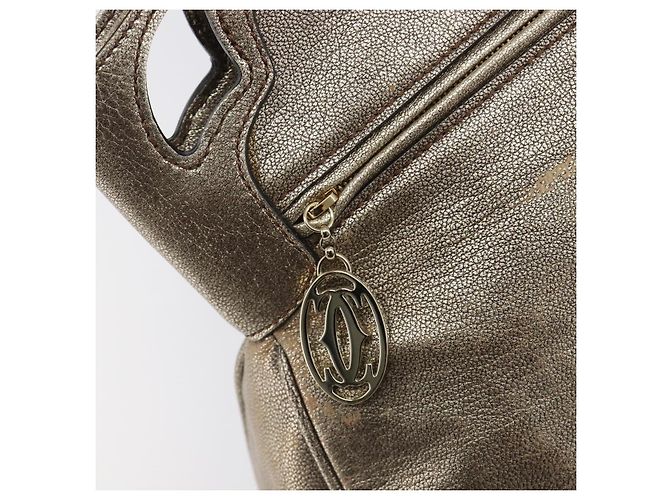 Cartier Marcello Handtasche Leder Gold authentisch 206884A Golden - Ansicht 19