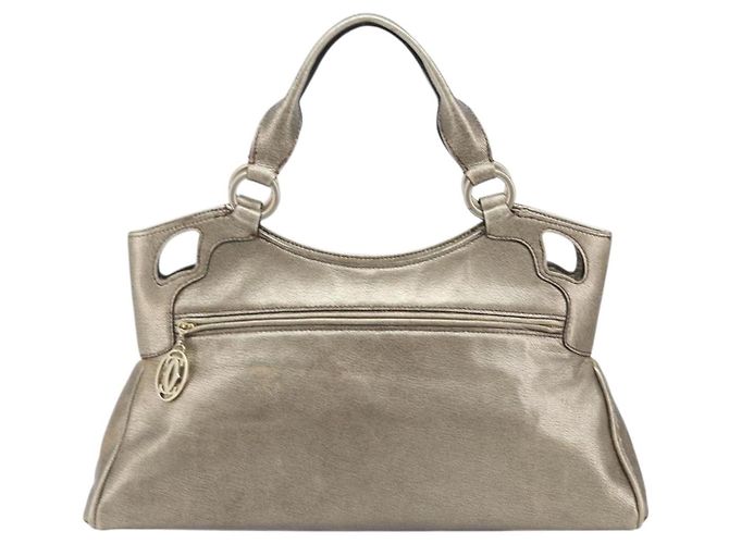 Cartier Marcello Handtasche Leder Gold authentisch 206884A Golden - Ansicht 2
