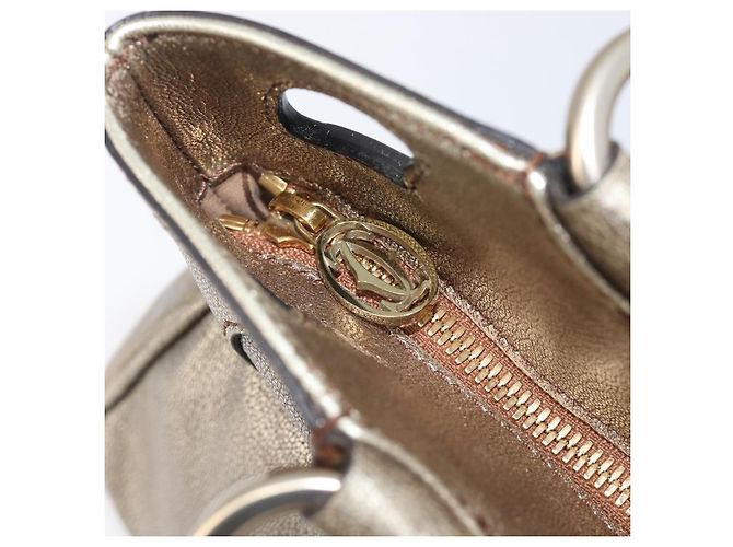 Cartier Marcello Handtasche Leder Gold authentisch 206884A Golden - Ansicht 22
