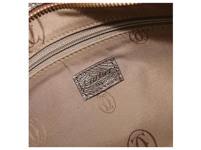 Cartier Marcello Handtasche Leder Gold authentisch 206884A Golden - Ansicht 23