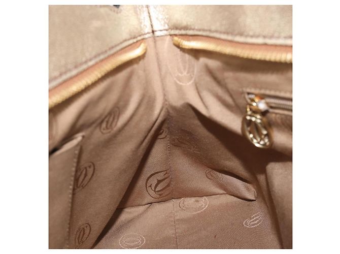 Cartier Marcello Handtasche Leder Gold authentisch 206884A Golden - Ansicht 25