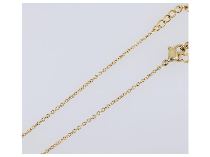 Collana Christian Dior Heart Stone metallo Gold Auth 205471 - vista 14