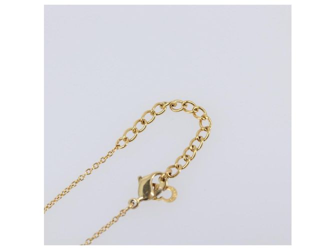 Collana Christian Dior Heart Stone metallo Gold Auth 205471 - vista 15