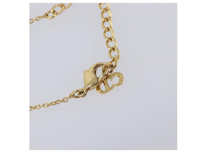 Collana Christian Dior Heart Stone metallo Gold Auth 205471 - vista 16