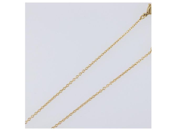 Collana Christian Dior Heart Stone metallo Gold Auth 205471 - vista 6