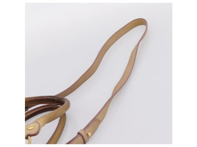 Miu Miu Handtasche Leder 2way Beige Gold Auth 167656M Golden - Ansicht 17