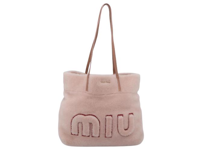 Bolsa de Ombro Miu Miu Pele Rosa Auth ka6494V - vista 13