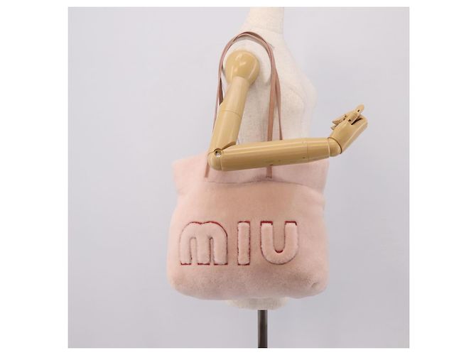 Bolsa de Ombro Miu Miu Pele Rosa Auth ka6494V - vista 20