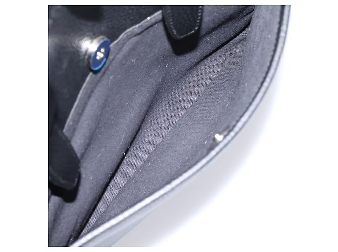 Borsa a mano BURBERRY in pelle nera e argento Auth am12688V Nero - vista 12