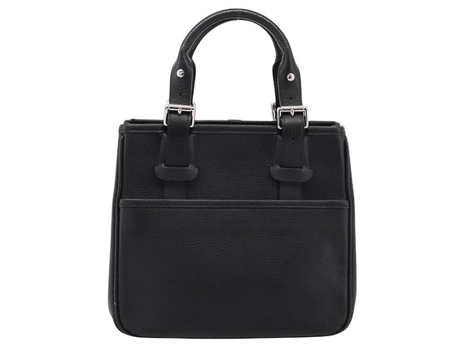 Borsa a mano BURBERRY in pelle nera e argento Auth am12688V Nero - vista 13
