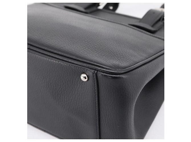Borsa a mano BURBERRY in pelle nera e argento Auth am12688V Nero - vista 14