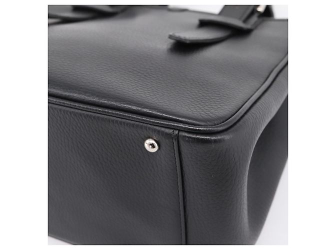 Borsa a mano BURBERRY in pelle nera e argento Auth am12688V Nero - vista 16