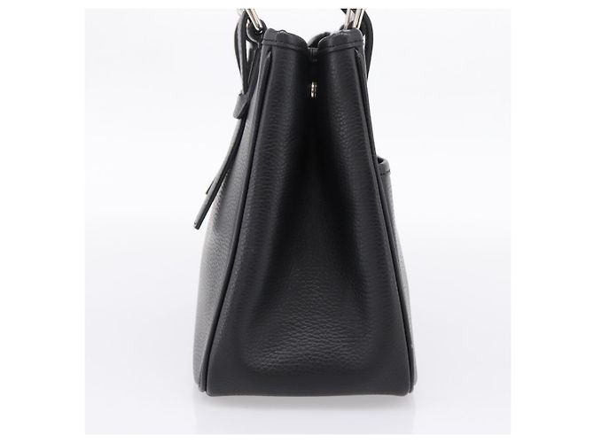 Borsa a mano BURBERRY in pelle nera e argento Auth am12688V Nero - vista 3