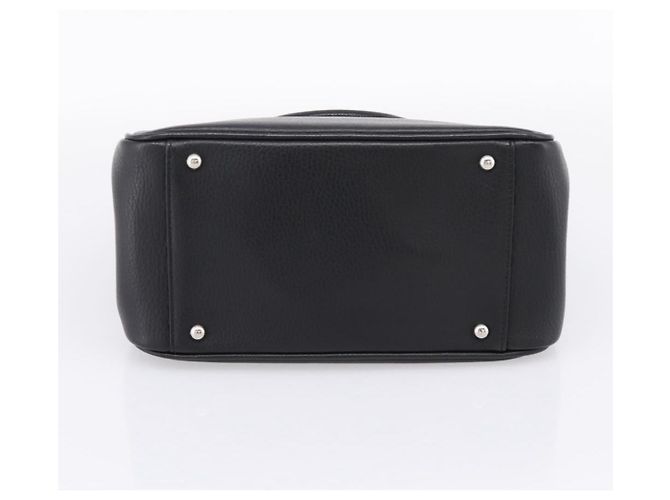 Borsa a mano BURBERRY in pelle nera e argento Auth am12688V Nero - vista 5