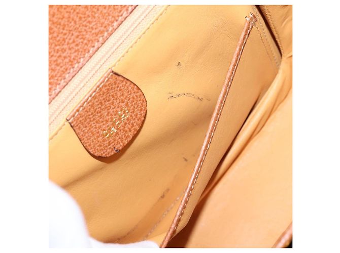 Borsa a Mano GUCCI Bamboo Pelle Marrone Oro 000 113 0633 Auth ep16515V D'oro - vista 10