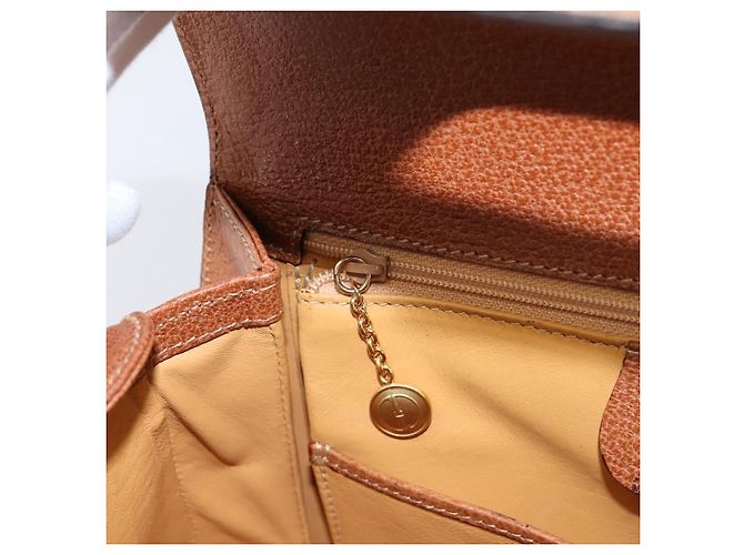 Borsa a Mano GUCCI Bamboo Pelle Marrone Oro 000 113 0633 Auth ep16515V D'oro - vista 22
