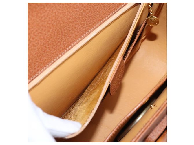 Borsa a Mano GUCCI Bamboo Pelle Marrone Oro 000 113 0633 Auth ep16515V D'oro - vista 23