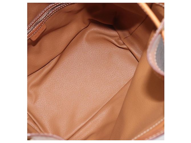 Céline Borsa a tracolla CELINE Macadam Canvas PVC Leather Brown Gold Auth 205298V Marrone D'oro - vista 11