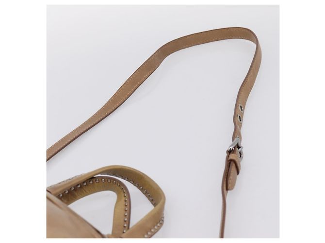 Bolso de mano Miu Miu de piel 2way Marrón Plata Auth 207616V Castaño - vista 14