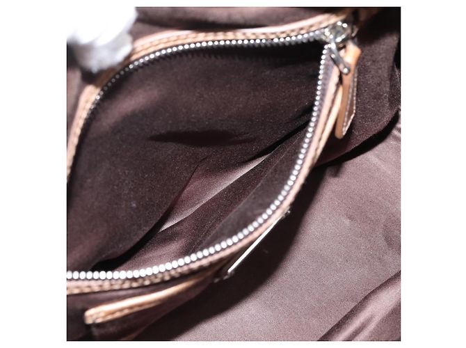 Bolso de mano Miu Miu de piel 2way Marrón Plata Auth 207616V Castaño - vista 26