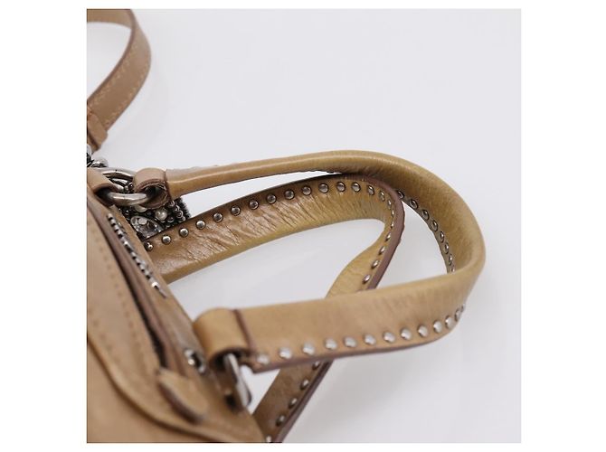 Bolso de mano Miu Miu de piel 2way Marrón Plata Auth 207616V Castaño - vista 8