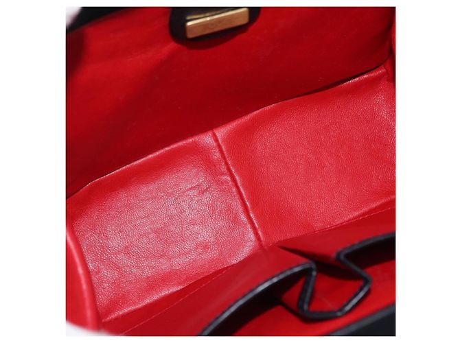 Borsa a tracolla GUCCI in pelle blu navy e oro autentica 206895 D'oro - vista 11