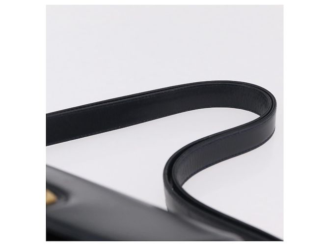 Borsa a tracolla GUCCI in pelle blu navy e oro autentica 206895 D'oro - vista 15