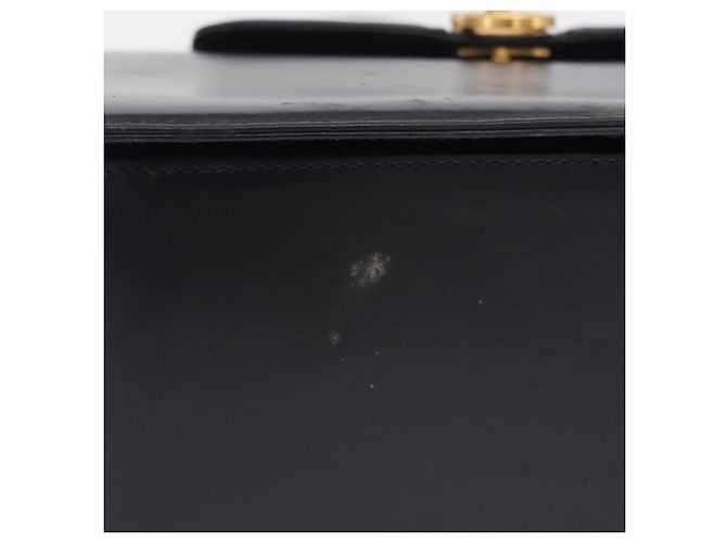 Borsa a tracolla GUCCI in pelle blu navy e oro autentica 206895 D'oro - vista 16