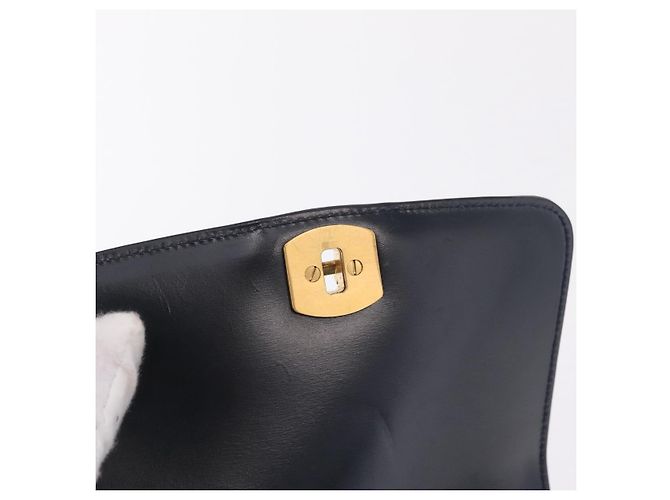 Borsa a tracolla GUCCI in pelle blu navy e oro autentica 206895 D'oro - vista 23