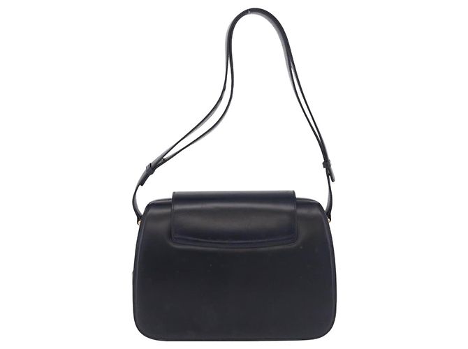 Borsa a tracolla GUCCI in pelle blu navy e oro autentica 206895 D'oro - vista 3