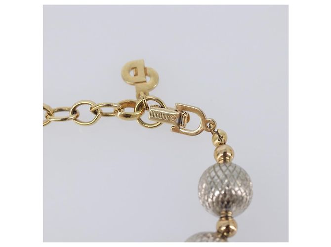 Christian Dior Perlenkette Metall Weißgold Auth 205488M - Ansicht 16