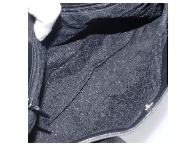 GUCCI Web Sherry Line Handtasche Canvas Black Silver 73984 Auth 205458V Schwarz Silber - Ansicht 10
