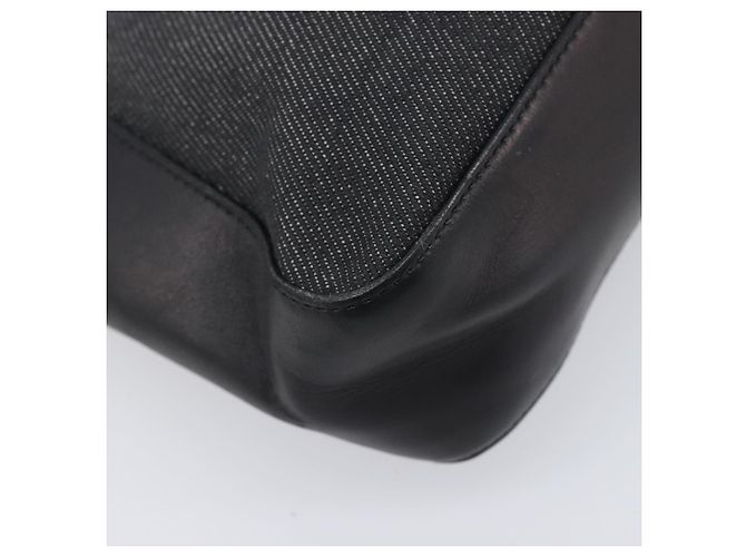 GUCCI Web Sherry Line Handtasche Canvas Black Silver 73984 Auth 205458V Schwarz Silber - Ansicht 16