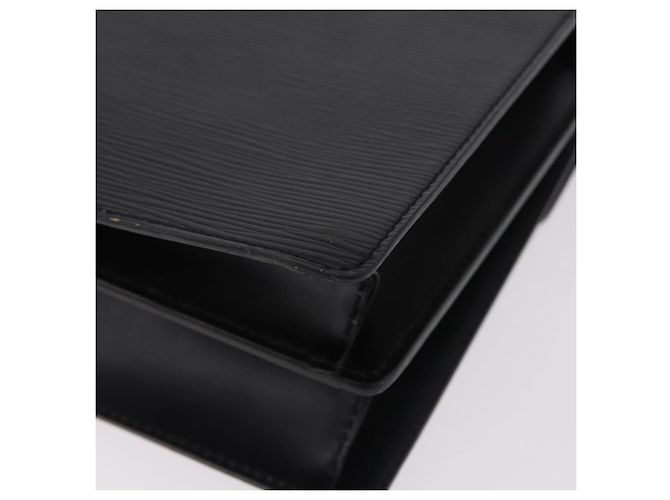 Borsa a mano LOUIS VUITTON Epi Concorde Nero M52132 LV Auth 205326 - vista 17