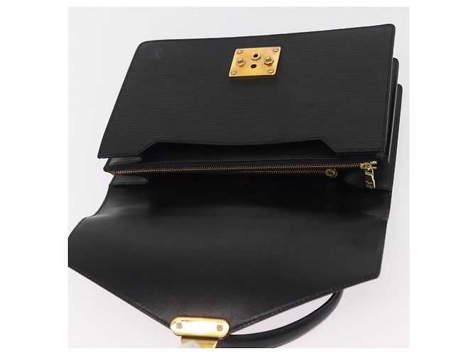 Borsa a mano LOUIS VUITTON Epi Concorde Nero M52132 LV Auth 205326 - vista 19