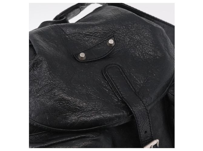BALENCIAGA Rucksack Leder Schwarz Silber 326404 Auth 204900A - Ansicht 20