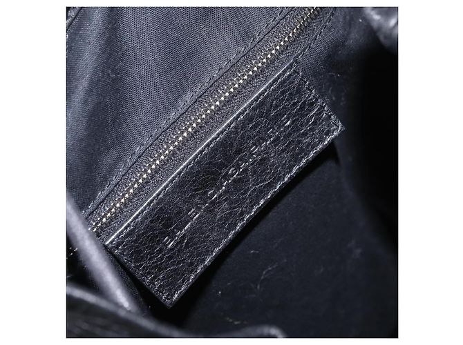 BALENCIAGA Rucksack Leder Schwarz Silber 326404 Auth 204900A - Ansicht 23