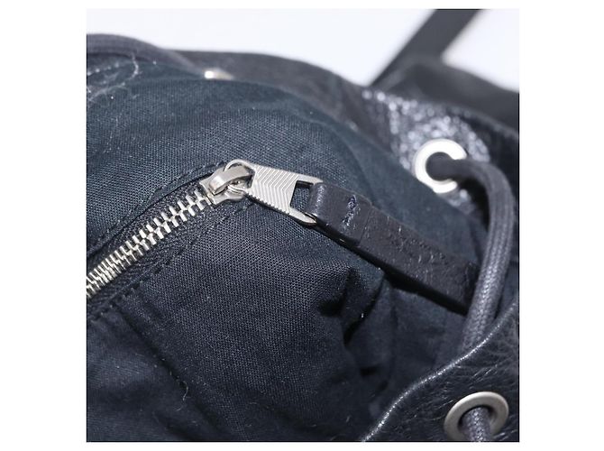 BALENCIAGA Rucksack Leder Schwarz Silber 326404 Auth 204900A - Ansicht 27