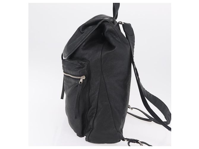 BALENCIAGA Rucksack Leder Schwarz Silber 326404 Auth 204900A - Ansicht 3