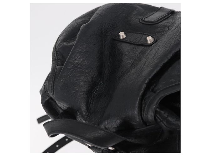 BALENCIAGA Rucksack Leder Schwarz Silber 326404 Auth 204900A - Ansicht 6